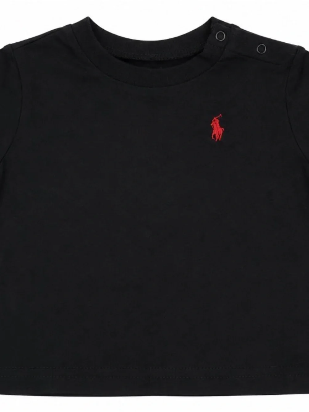 Polo by Ralph Lauren Black Short-Sleeve Tee with Red Pony Logo - 6 months